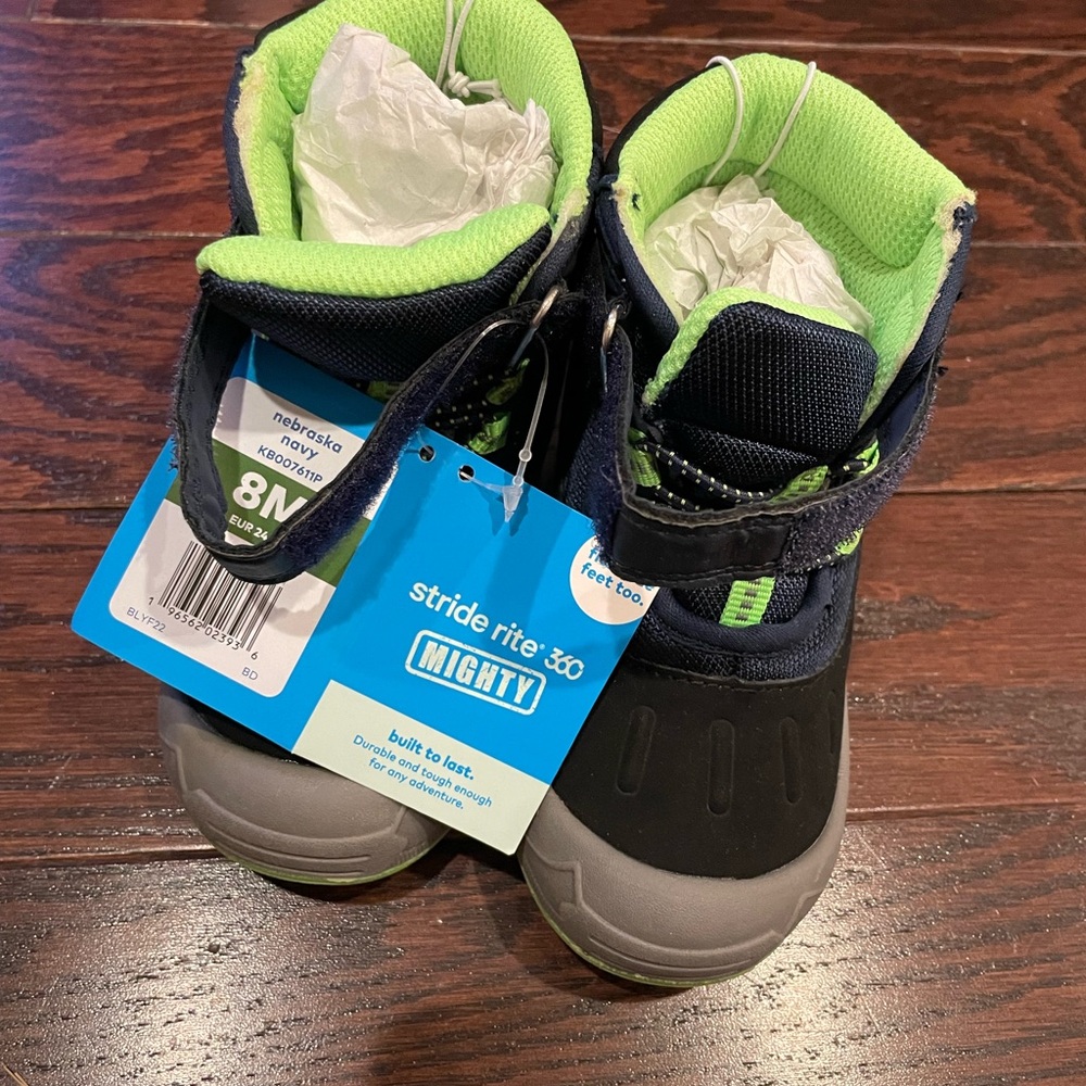 Stride rite boots Nebraska honey yellow size 8 M/W boys new